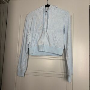 Velour zip up hoodie